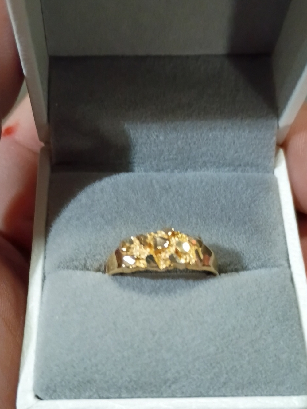 10k 10kt Yellow Gold Nugget Ring Size 7 REAL GOLD